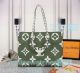 High Quality Copy L---V Onthego White&Green Genuine Leather Shoulder Bag_th.jpg